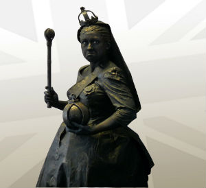 Queen Victoria living statue
